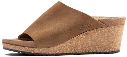 (Women) Birkenstock Suede Comfort Round Toe Wedge Slide 'Brown' 1018275 (Women) Birkenstock Suede Comfort Round Toe Wedge Slide 'Brown' 1018275