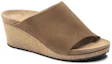 Order (W) Birkenstock Suede Comfort Round Toe Wedge Slide 'Coklat' 1018275