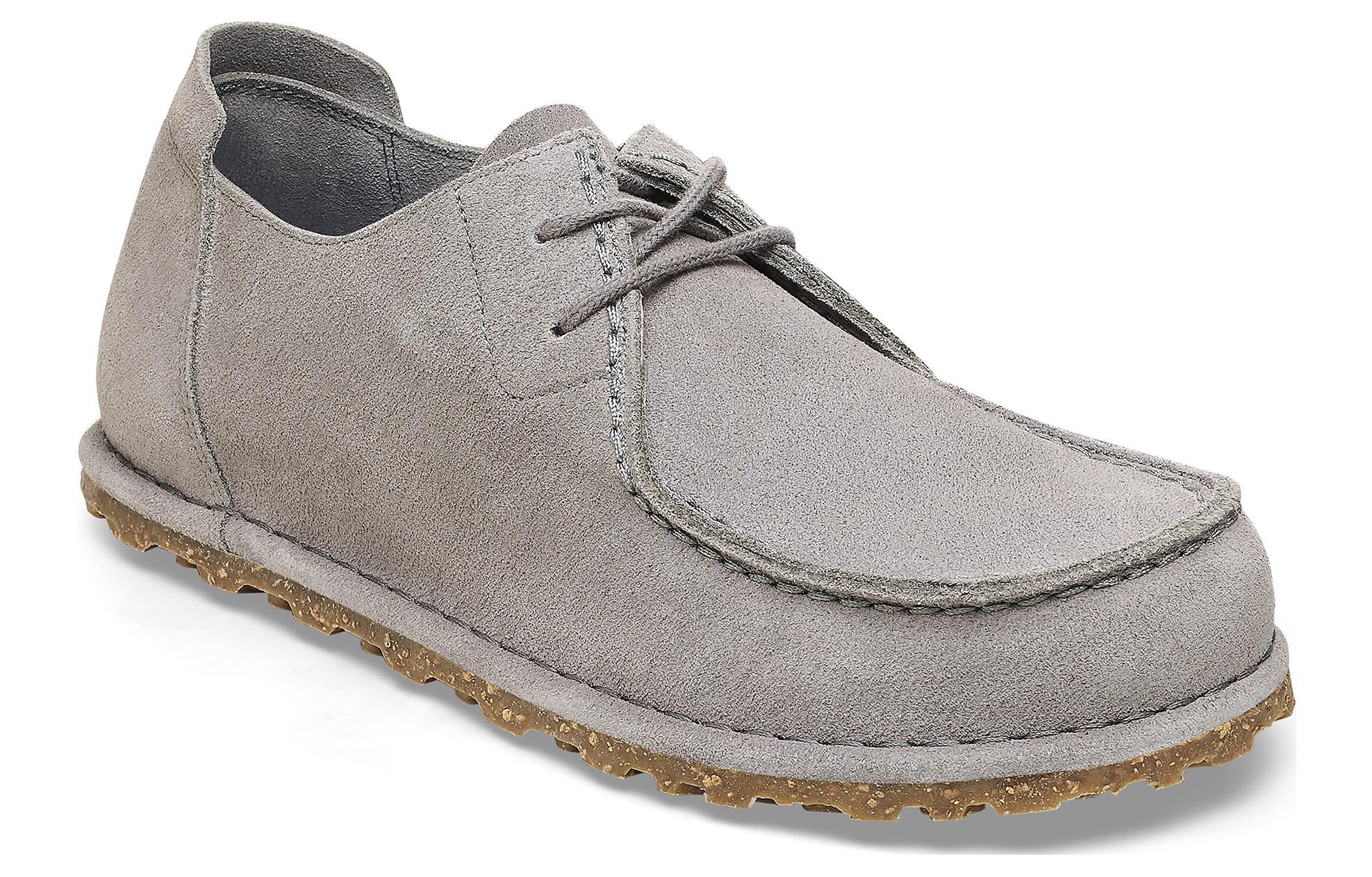 (W) Birkenstock Suede Lace-Up Low Top Narrow 'Whale Grey' 圖 2