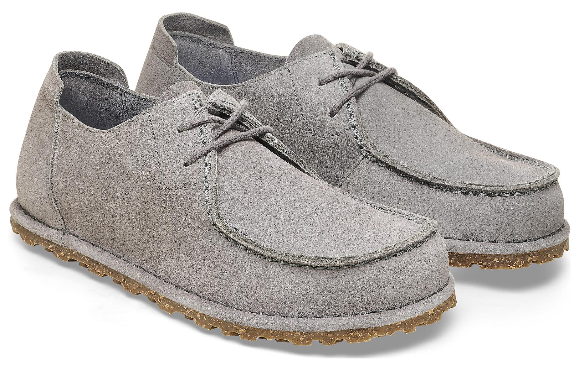 (W) Birkenstock Suede Lace-Up Low Top Narrow 'Whale Grey' 圖 3