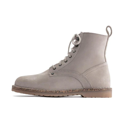 (W) Birkenstock Suede Martin Boots 'Elegant British Style in Greige CMFT'