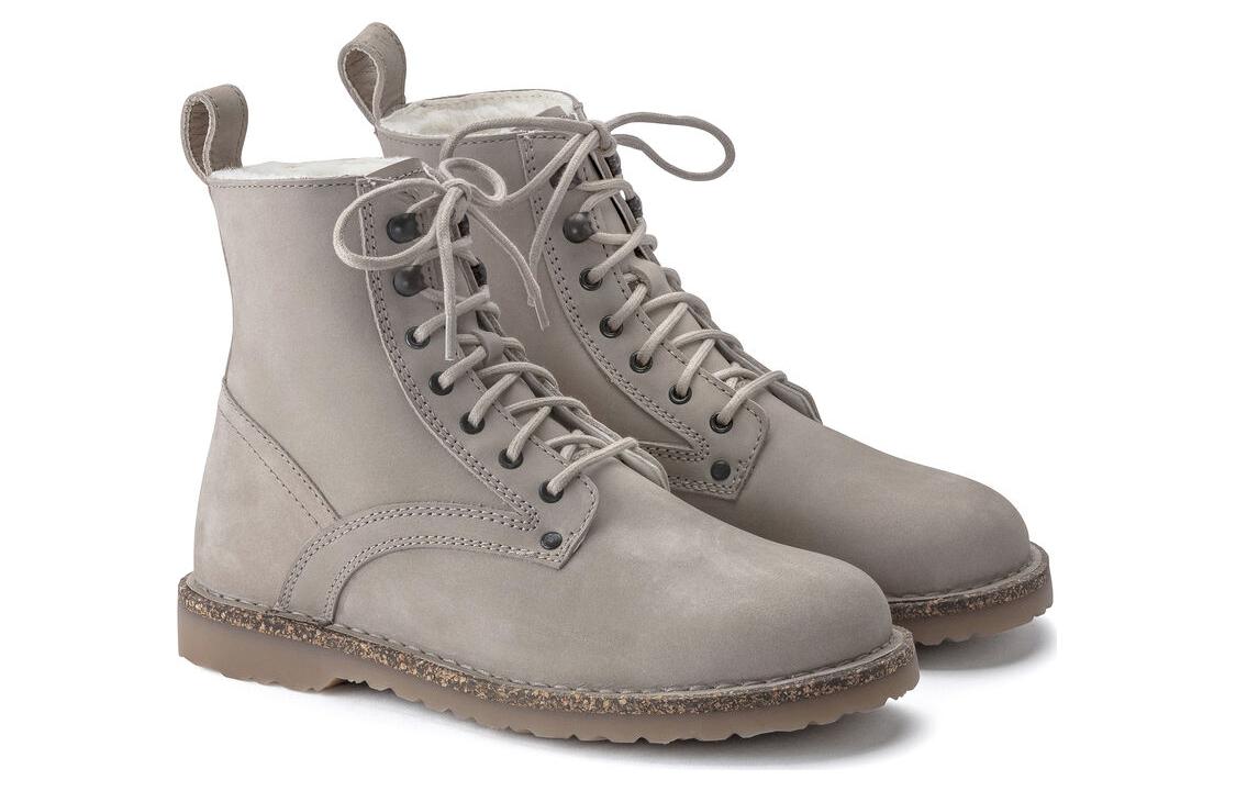 (W) Birkenstock Suede Martin Boots 'Elegant British Style in Greige CMFT' 圖 3