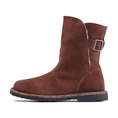 (W) Birkenstock Suede Short Boots 'CMFT Warm Red Brown'
