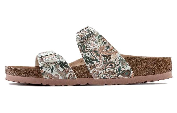 (Women) Birkenstock Sydney Vegan Birko-Flor 'Paisley Light Rose' 1023223