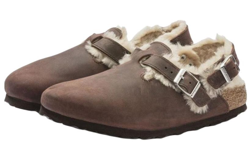 Shop (W) Birkenstock Tokio Shearling Cuero Aceitado 'Habana' 1023222