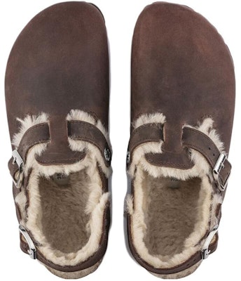 (Women) Birkenstock Tokio Shearling Oiled Leather 'Habana' 1023222 Purchase (Women) Birkenstock Tokio Shearling Oiled Leather 'Habana' 1023222