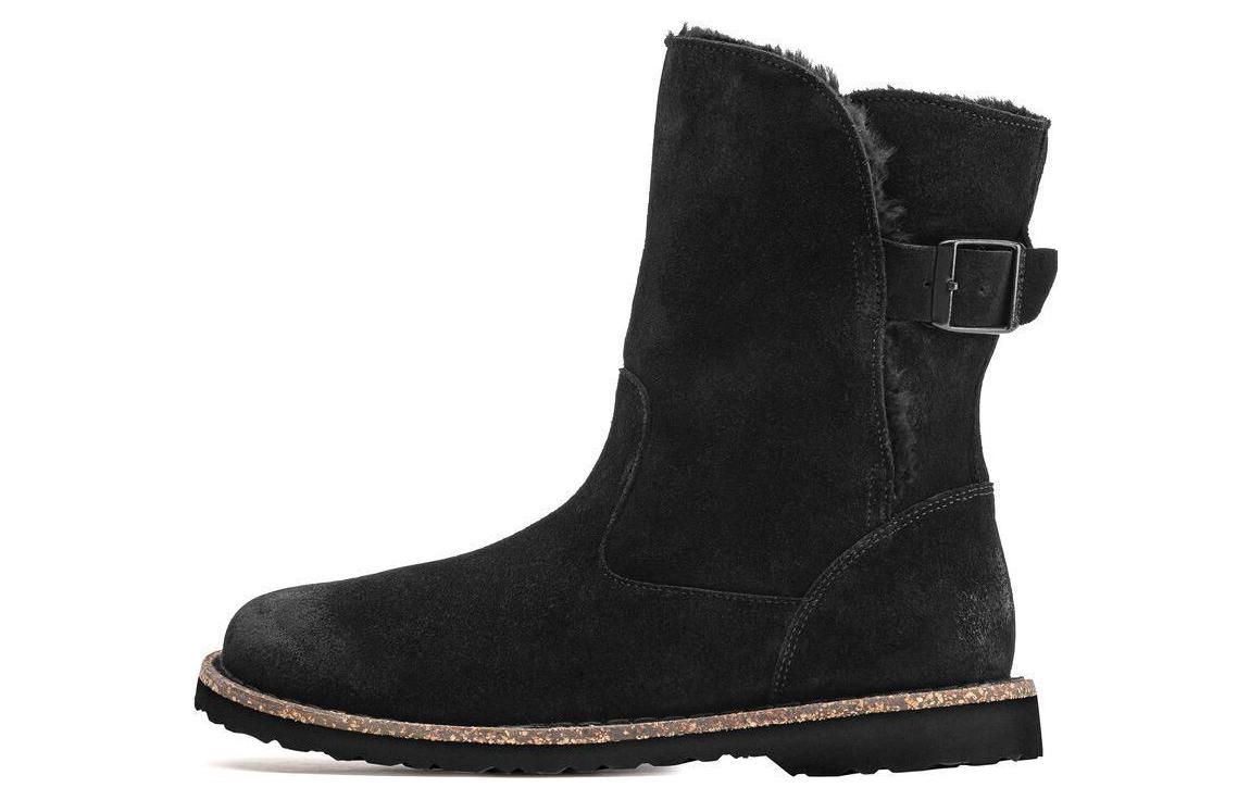 (Women) Birkenstock Uppsala Shearling Suede Leather Narrow Fit 'Black' 1020658