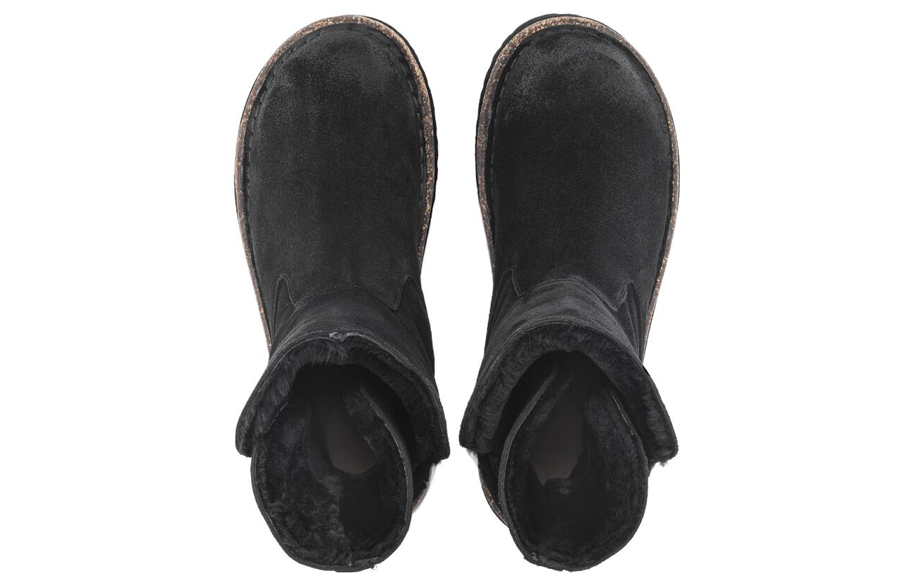 (W) Birkenstock Uppsala Shearling Suede Leather Narrow Fit 'Black' 圖 5