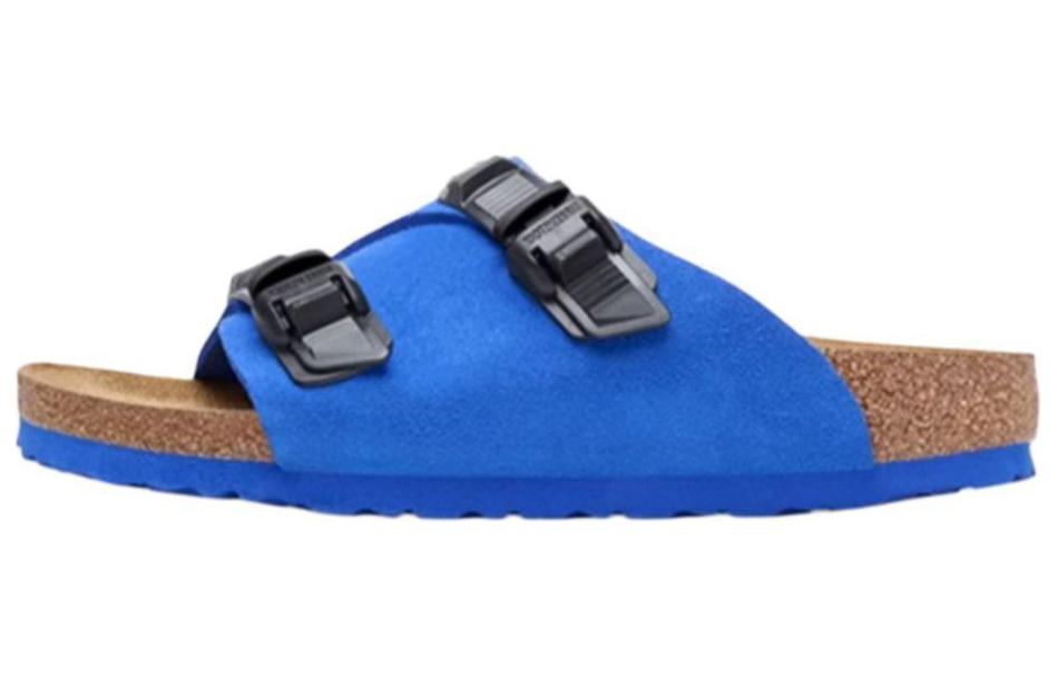 (W) Birkenstock Zrich Tech Suede Leather Narrow Fit Sandals 'Blue'