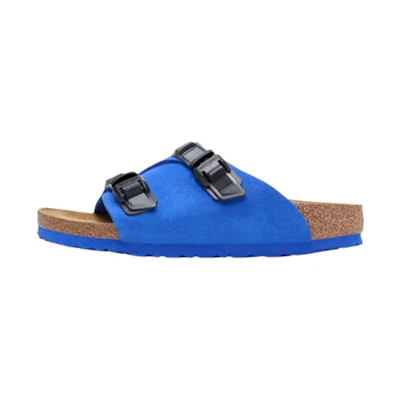 (W) Birkenstock Zrich Tech Suede Leather Narrow Fit Sandals 'Blue'
