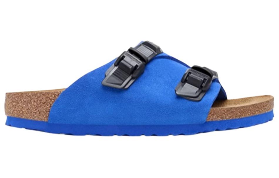 (W) Birkenstock Zrich Tech Suede Leather Narrow Fit Sandals 'Blue' 圖 2