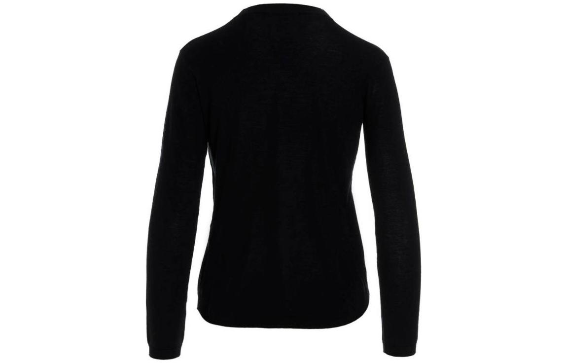 Lookbook (Women) Black Crewneck Long-Sleeve Sweater - 'S Max Mara 93660529600-006