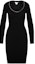 Buy (Women) Bottega Veneta Black Knit Long-Sleeve Dress with Chain Detail. 707797V26X01000