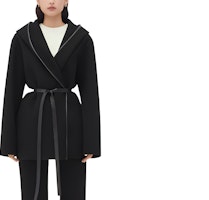 (Women) Bottega Veneta Black Solid Color Short Hooded Coat. 728984V25I01000 (Women) Bottega Veneta Black Solid Color Short Hooded Coat. 728984V25I01000