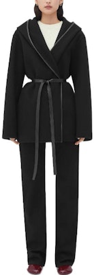 (Women) Bottega Veneta Black Solid Color Short Hooded Coat. 728984V25I01000 Shop (Women) Bottega Veneta Black Solid Color Short Hooded Coat. 728984V25I01000