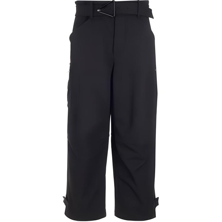 (Women) Bottega Veneta  Black Solid Zipper Straight-Leg Pants. 647711V0BT01000