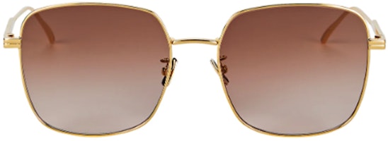 (Women) Bottega Veneta Gold Square Sunglasses with Two-Tone Design. BV1082SK 004 (Women) Bottega Veneta Gold Square Sunglasses with Two-Tone Design. BV1082SK 004