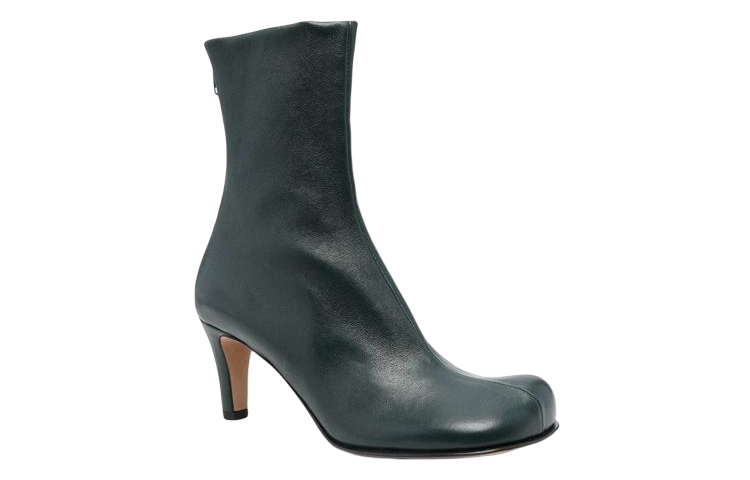 (W) Bottega Veneta 'Green Leather Ankle Boot' 圖 2