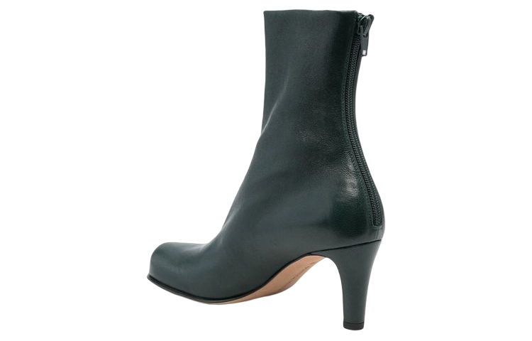 (W) Bottega Veneta 'Green Leather Ankle Boot' 圖 3