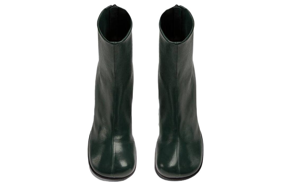 (W) Bottega Veneta 'Green Leather Ankle Boot' 圖 5