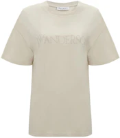 (Women) Bottega Veneta Logo Embroidered Oversized T-Shirt Beige FW23. 780550VKLZ09071 (Women) Bottega Veneta Logo Embroidered Oversized T-Shirt Beige FW23. 780550VKLZ09071