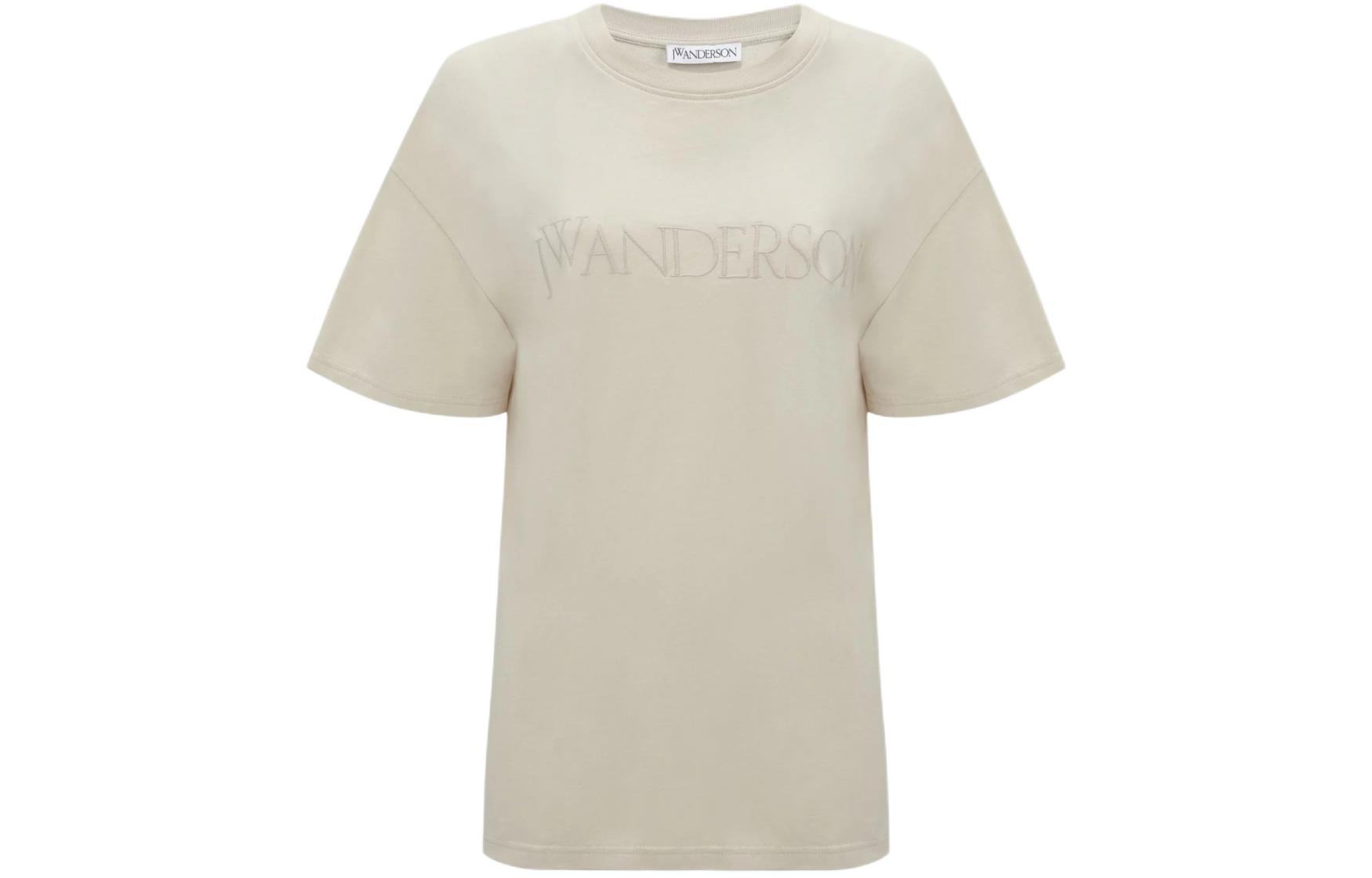 Order (Women) Bottega Veneta  Logo Embroidered Oversized T-Shirt Beige FW23. 780550VKLZ09071