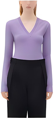 (W) Bottega Veneta Slim Fit Long Sleeve Sweater Ungu Lilac. 668585V1MK05117 Buy (W) Bottega Veneta Slim Fit Long Sleeve Sweater Ungu Lilac. 668585V1MK05117