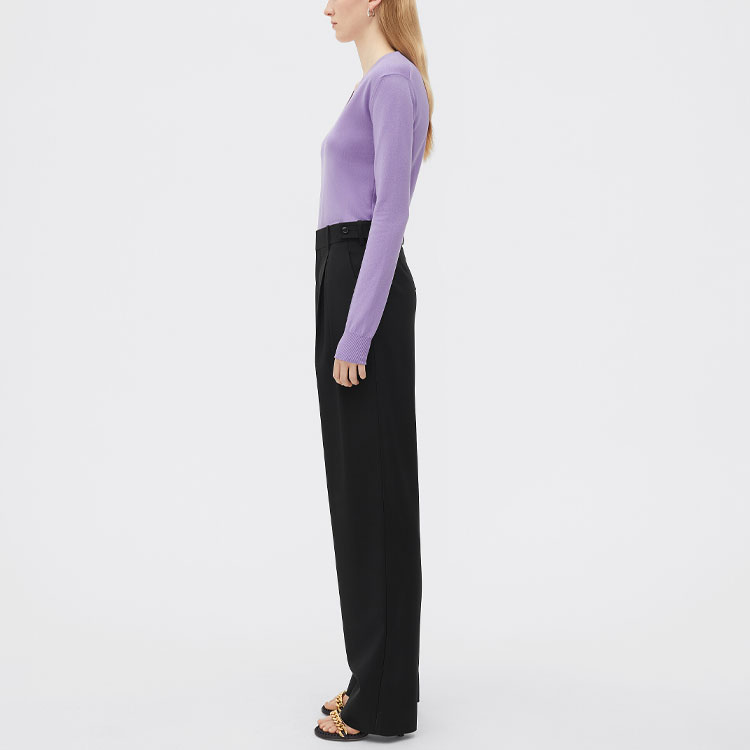 Purchase (W) Bottega Veneta Slim Fit Long Sleeve Sweater Ungu Lilac. 668585V1MK05117