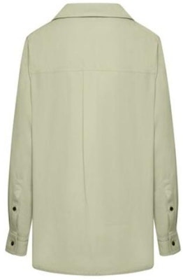 (W) 葆蝶家绿色纯色长袖纽扣衬衫翻领 756670V35E01575 Lookbook (W) 葆蝶家绿色纯色长袖纽扣衬衫翻领 756670V35E01575