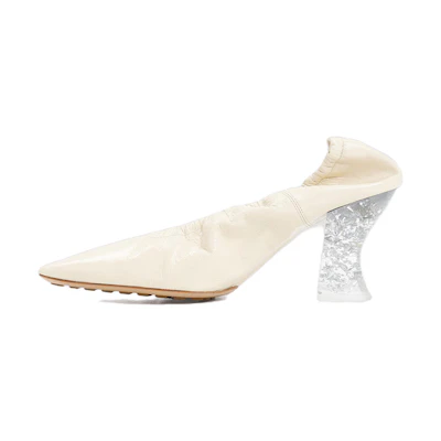 (W) Bottega Veneta Almond 'White Fashion High Heels'