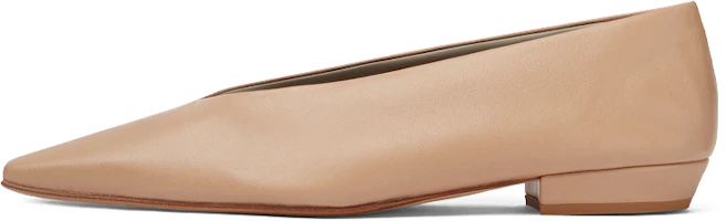 (Women) Bottega Veneta Almond Leather Ballet Flat Beige 608872VBSD09912 (Women) Bottega Veneta Almond Leather Ballet Flat Beige 608872VBSD09912