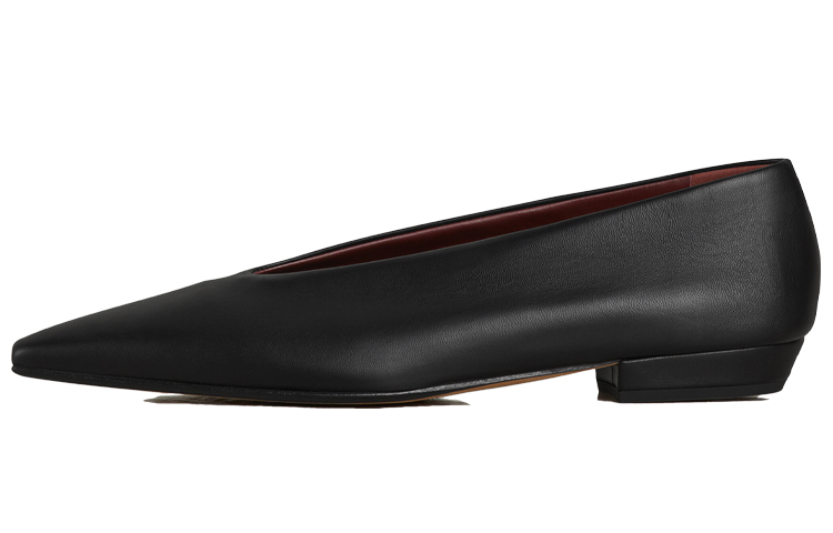Buy (W) Bottega Veneta Kasut Ballerina Kulit Almond Hitam 608872VBSD01000