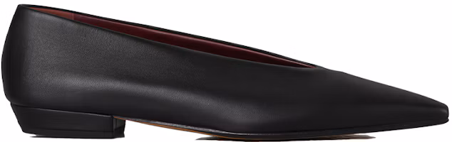 Order (Women) Bottega Veneta Almond Leather Ballet Flat Black 608872VBSD01000