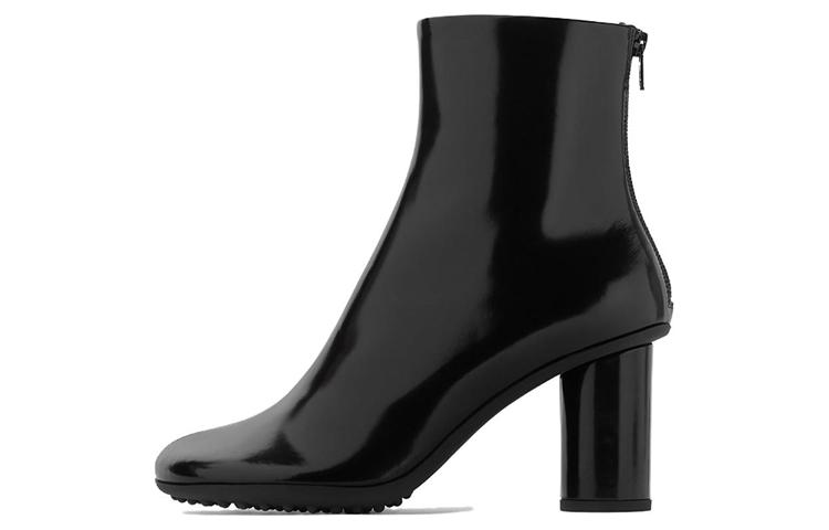 (Women) Bottega Veneta Atomic 'Black Leather Chunky Heel Ankle Boot' 753881V2LR01000