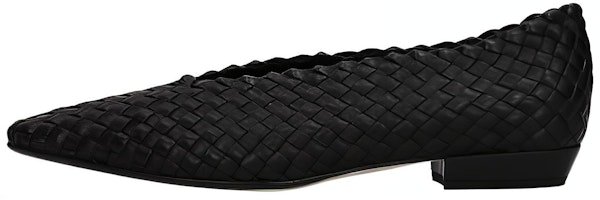 (Women) Bottega Veneta Ballet Flat 'Black Leather' 608875VBSN01000 (Women) Bottega Veneta Ballet Flat 'Black Leather' 608875VBSN01000