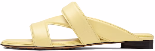 (Women) Bottega Veneta Band Flat 'Simplified Comfort Fashion Slide Yellow' 651374VBSL07411 (Women) Bottega Veneta Band Flat 'Simplified Comfort Fashion Slide Yellow' 651374VBSL07411
