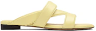 Order (W) ボッテガヴェネタ バンド フラットサンダル (イエロー) 651374VBSL07411