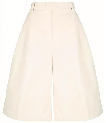 (Women) Bottega Veneta Beige Pleated Wide-Leg Casual Shorts FW21 651652V0BS09028 Buy (Women) Bottega Veneta Beige Pleated Wide-Leg Casual Shorts FW21 651652V0BS09028