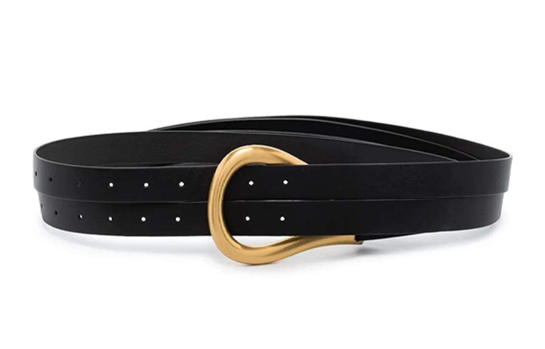 Order (Women) Bottega Veneta Black Horseshoe Buckle Belt  5cm Wide 577040VMAU18648