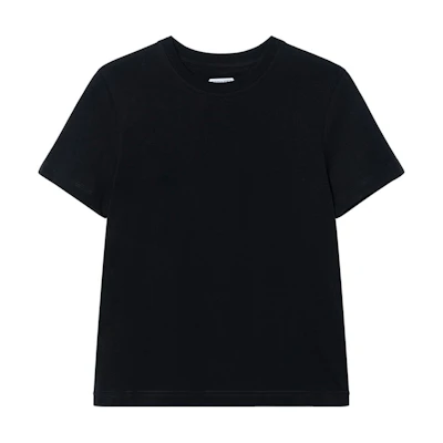 (Women) Bottega Veneta Black SS22 Solid Crew Neck Short Sleeve T-Shirt 649060VF1U01000