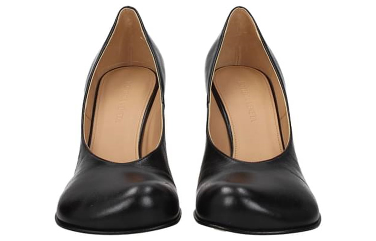 (W) Bottega Veneta BLOC Calf High Heel Pumps Black 圖 3