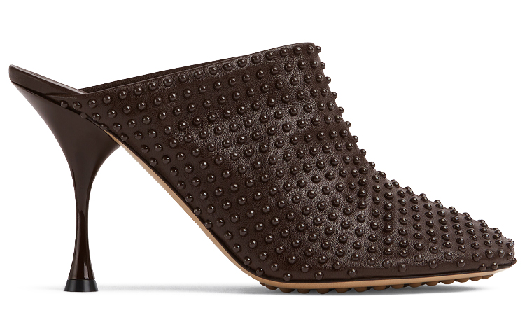 Order (Women) Bottega Veneta Bullet Dot Sock 'Brown Leather' 667182VBP422113