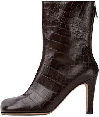 (Women) Bottega Veneta BV Bloc 'Embossed Leather Brown Ankle Boot' 667216V10O02113 Buy (Women) Bottega Veneta BV Bloc 'Embossed Leather Brown Ankle Boot' 667216V10O02113