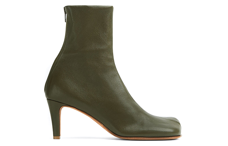(W) Bottega Veneta BV Bloc Boot 'Khaki Zip Square Toe' 圖 2