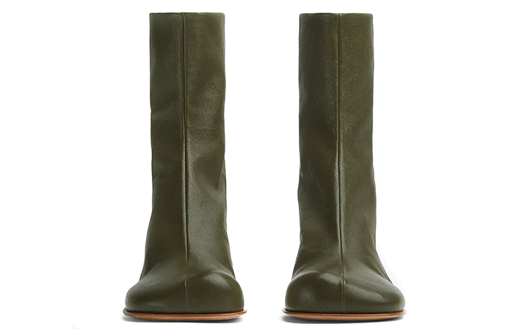 (W) Bottega Veneta BV Bloc Boot 'Khaki Zip Square Toe' 圖 3