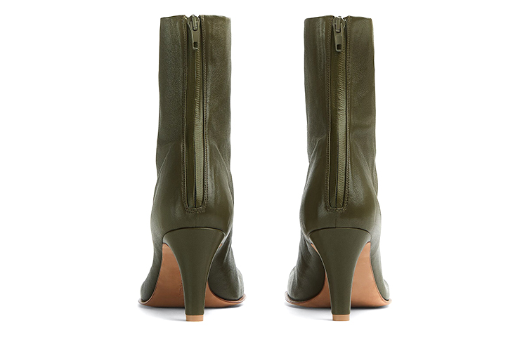 (W) Bottega Veneta BV Bloc Boot 'Khaki Zip Square Toe' 圖 5