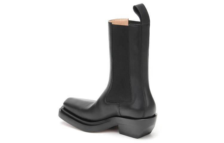 Shop (Women) Bottega Veneta BV Lean Boots 'Black' 639831V00M01000