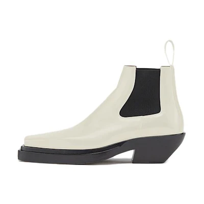 (W) Bottega Veneta BV Lean Chelsea Boot 'Black White'