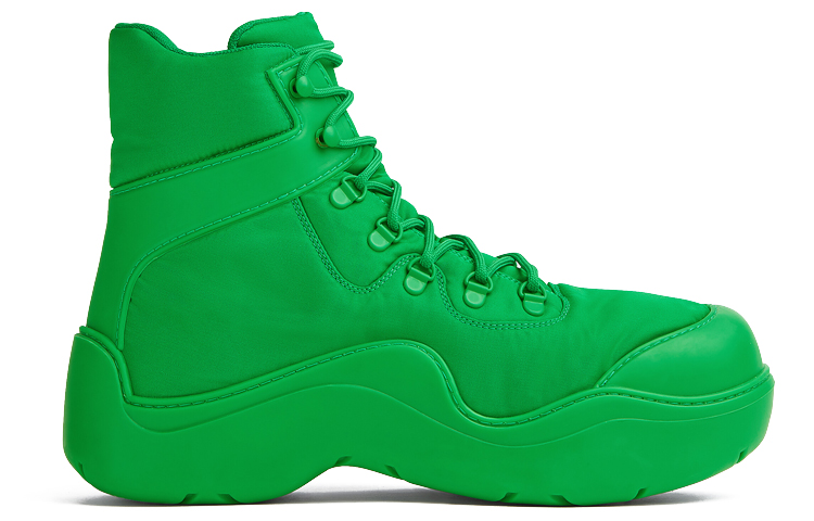 (W) Bottega Veneta BV Puddle Bomber 'Green Tech Fabric Lace-Up Ankle Boot' 圖 2