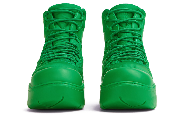 (W) Bottega Veneta BV Puddle Bomber 'Green Tech Fabric Lace-Up Ankle Boot' 圖 4